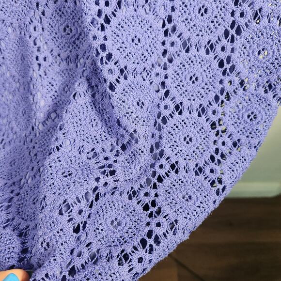 Lilly Pulitzer Topanga Breakers Lace Dress M Iris Blue Wedding‎ Party Cocktail - Picture 4 of 9